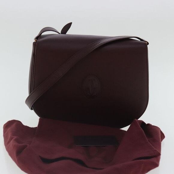 Cartier Must De Cartier Burgundy Leather Shoulder Bag (Pre-Owned) - Picture 16 of 16